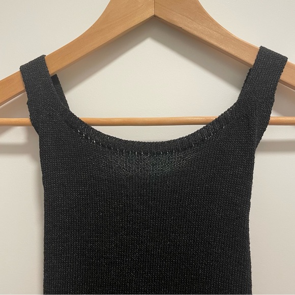 Knit black Massimo Dutti midi dress - Picture 6 of 7